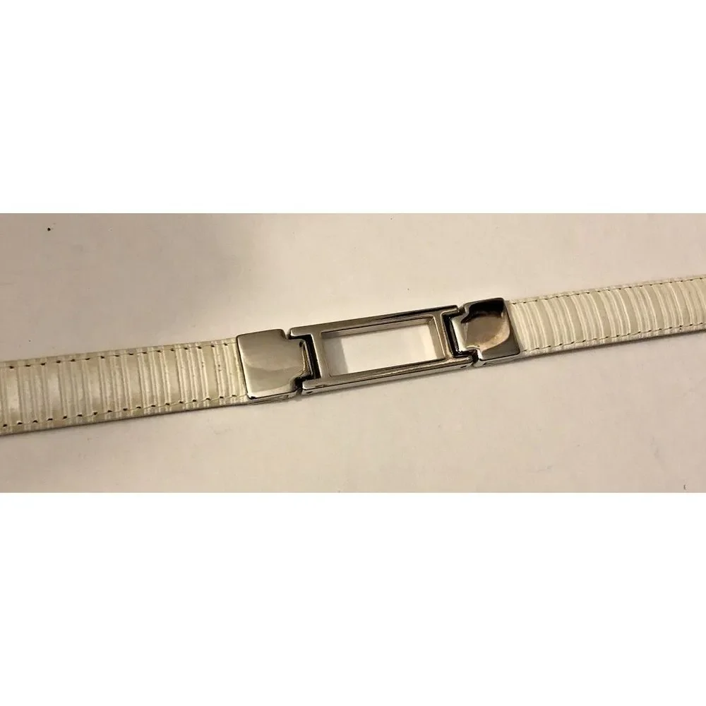 Cache white leather
